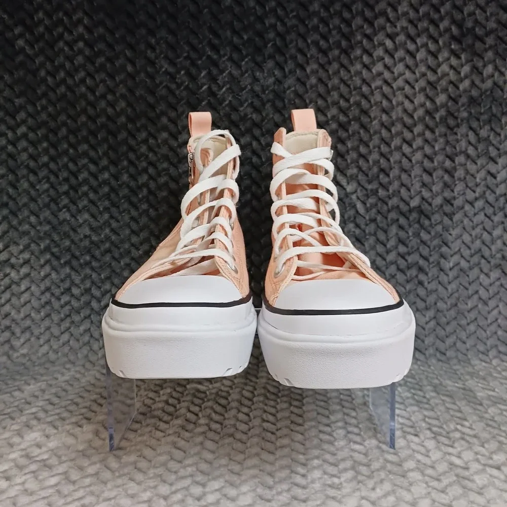 Converse Chuck Lugged Lift Women's Hi Platform Sneaker Coral Peach Canvas Size 9